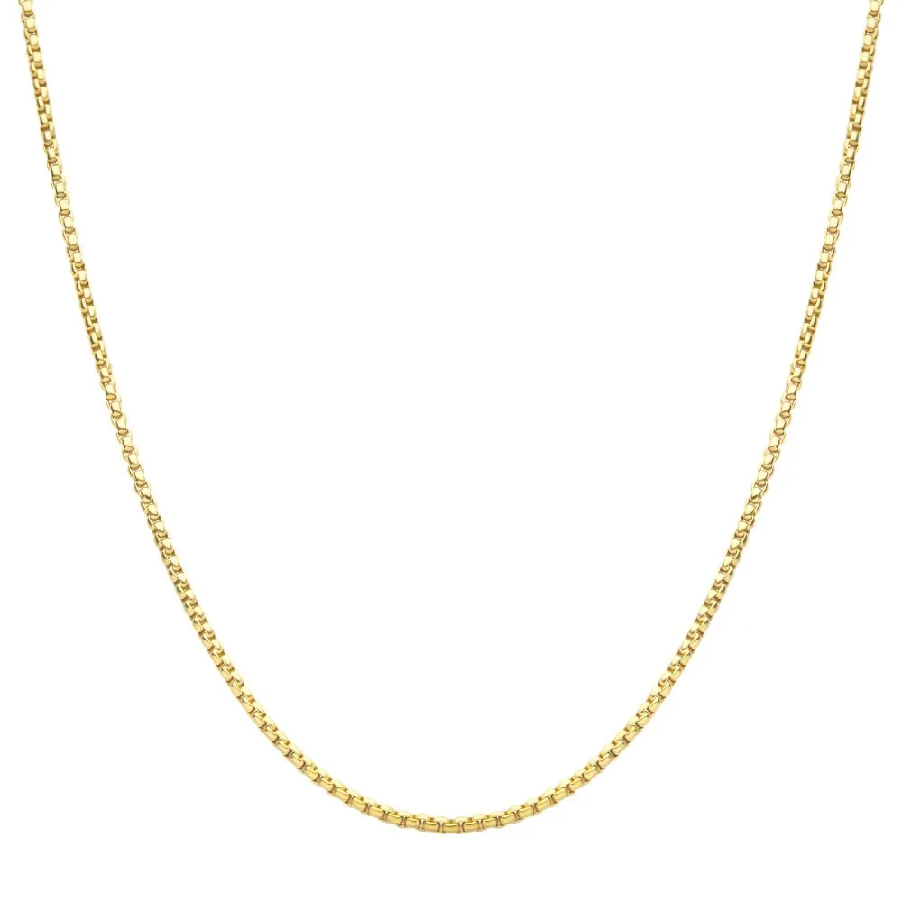 3mm 18Kt Gold IP Titanium Box Chain Necklace