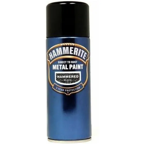 3x 400ml Hammerite HAmmERED BLACK Direct to Rust Metal Spray Paint Aerosol 400ml