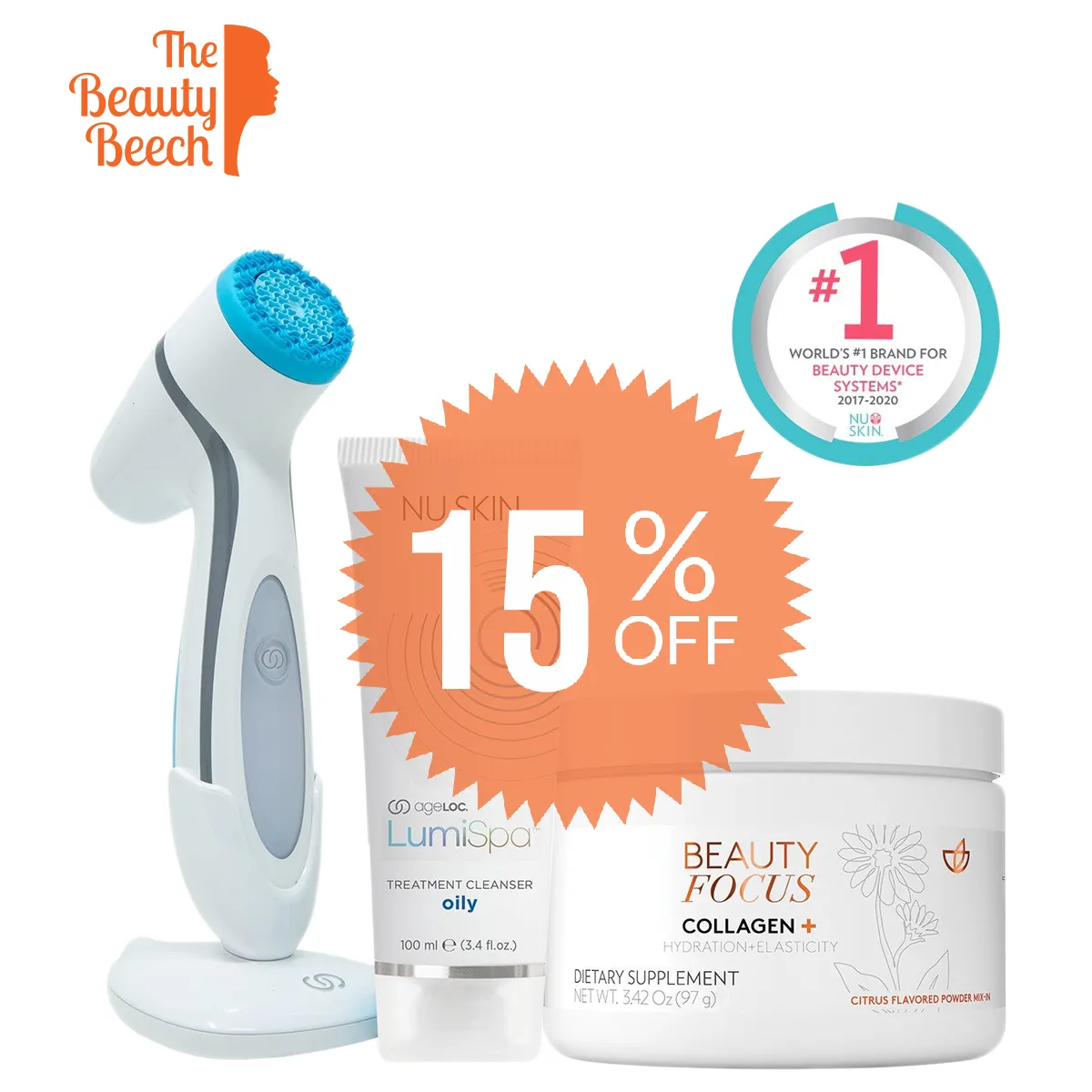 ageLOC® LumiSpa® Kit (Oily)& Beauty Focus™ Collagen  Pack
