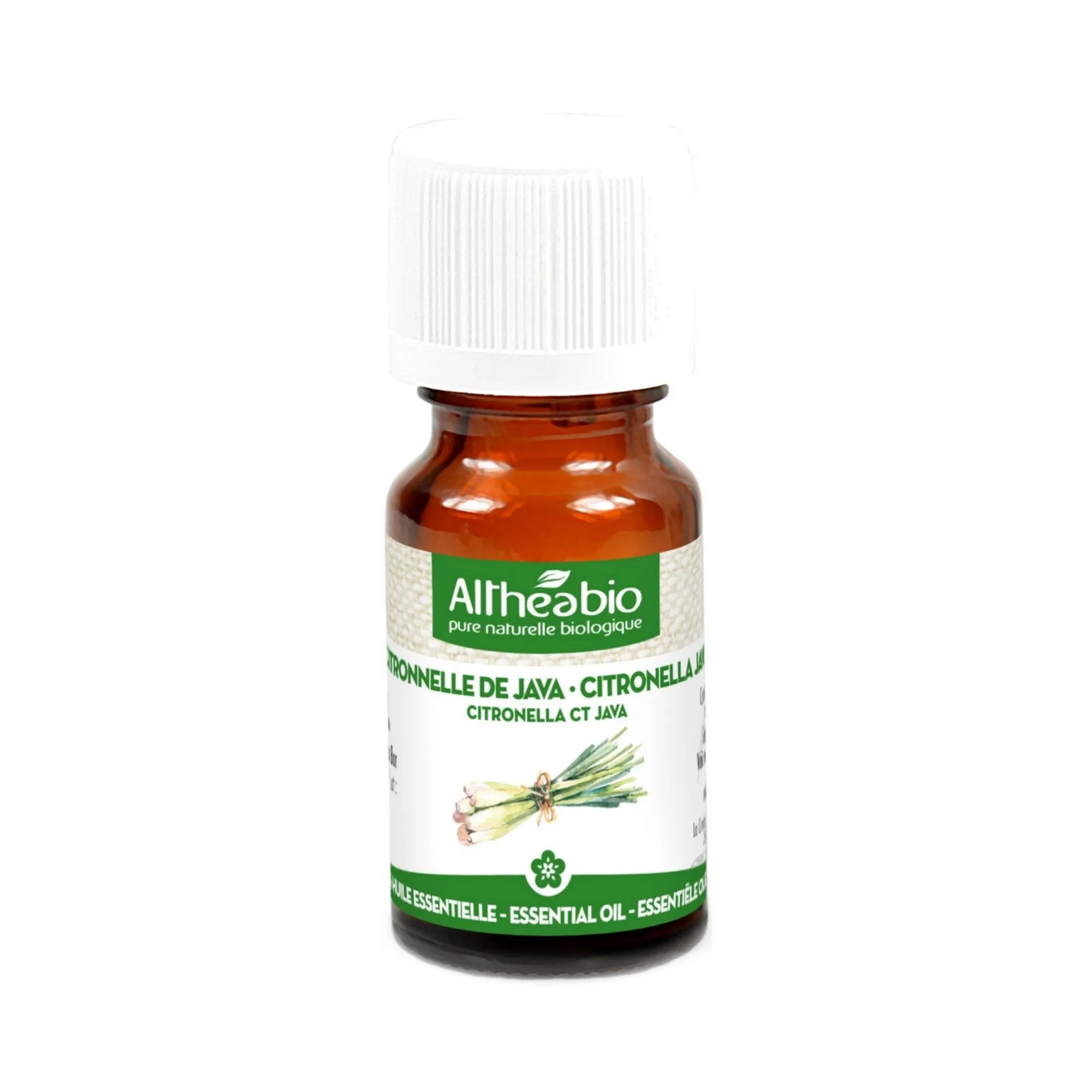 Altheabio Organic Citronella Java Organic Essential Oil | 10 ml | For Aromatherapy or when creating Soaps, Household Cleansers, Bug & Mosquito Sprays…