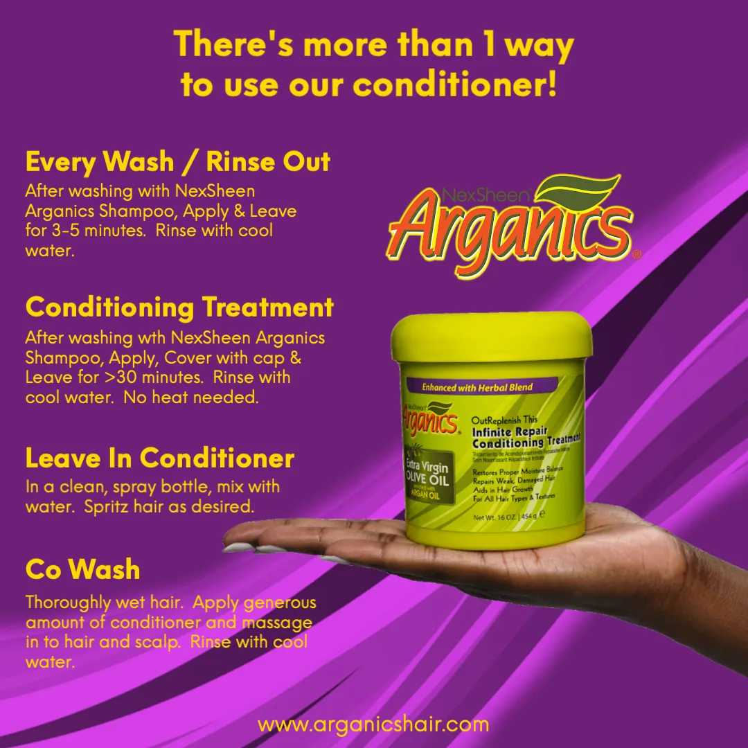 Arganics Extra Virgin Olive Oil Infinite Repair Conditioning Treatment 454g