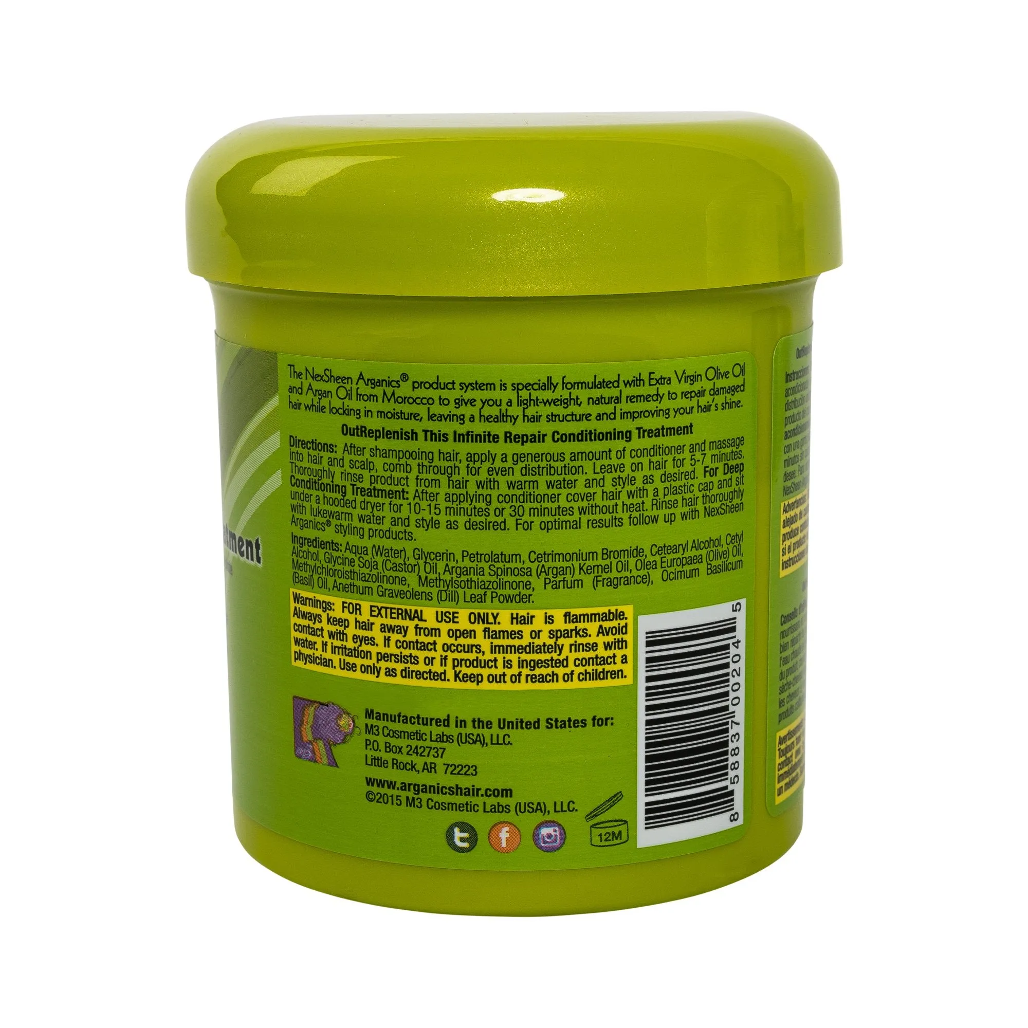 Arganics Extra Virgin Olive Oil Infinite Repair Conditioning Treatment 454g