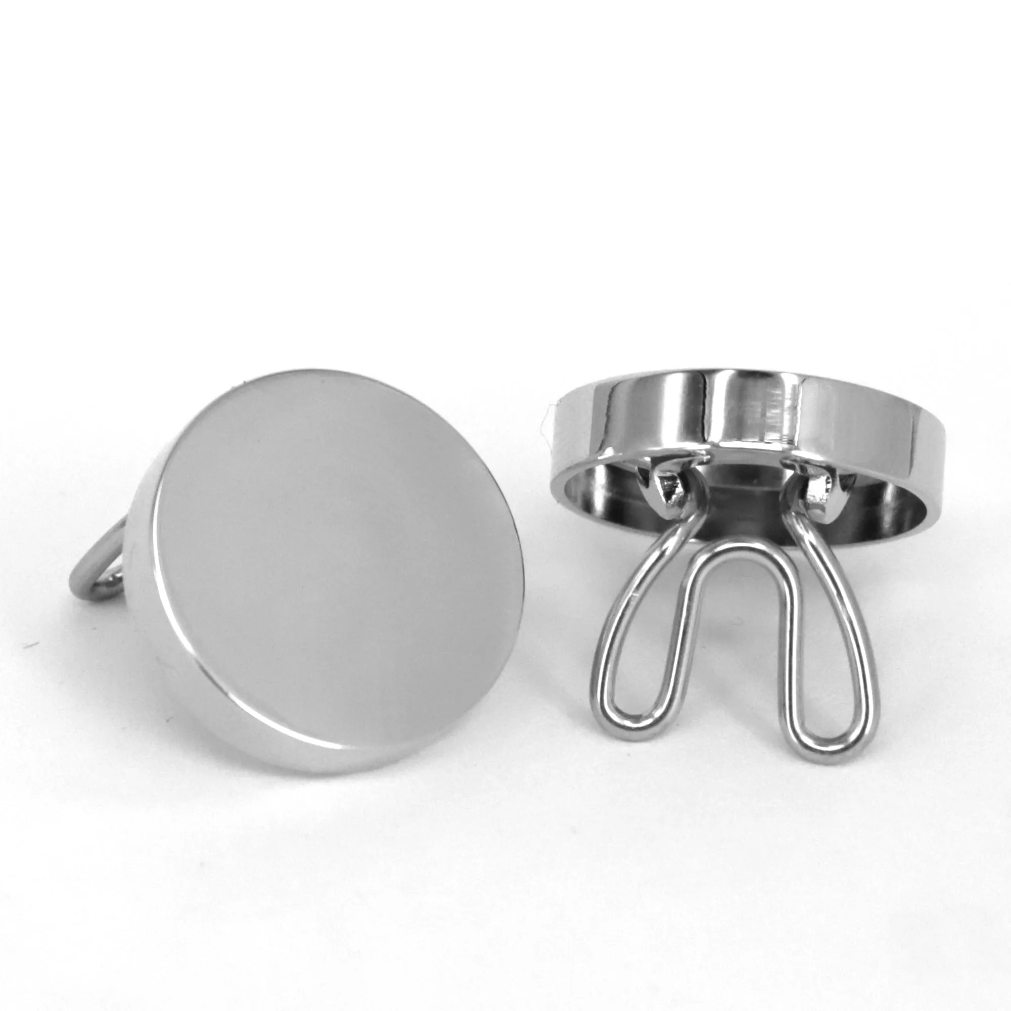 Aurum  Button Plan Silver With Stands
