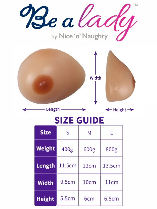 Be a Lady Silicone Breasts - Pear Drop