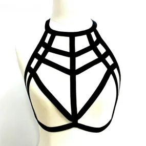Cage Harness Bra Goth Fetish Lingerie