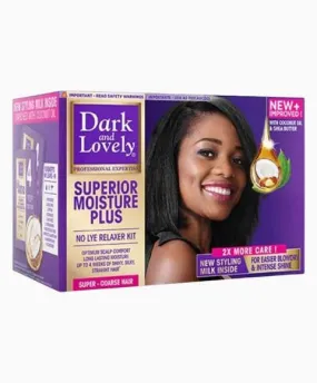 Dark and Lovely No-Lye Superior Moisture Plus Hair Relaxer Kit Super