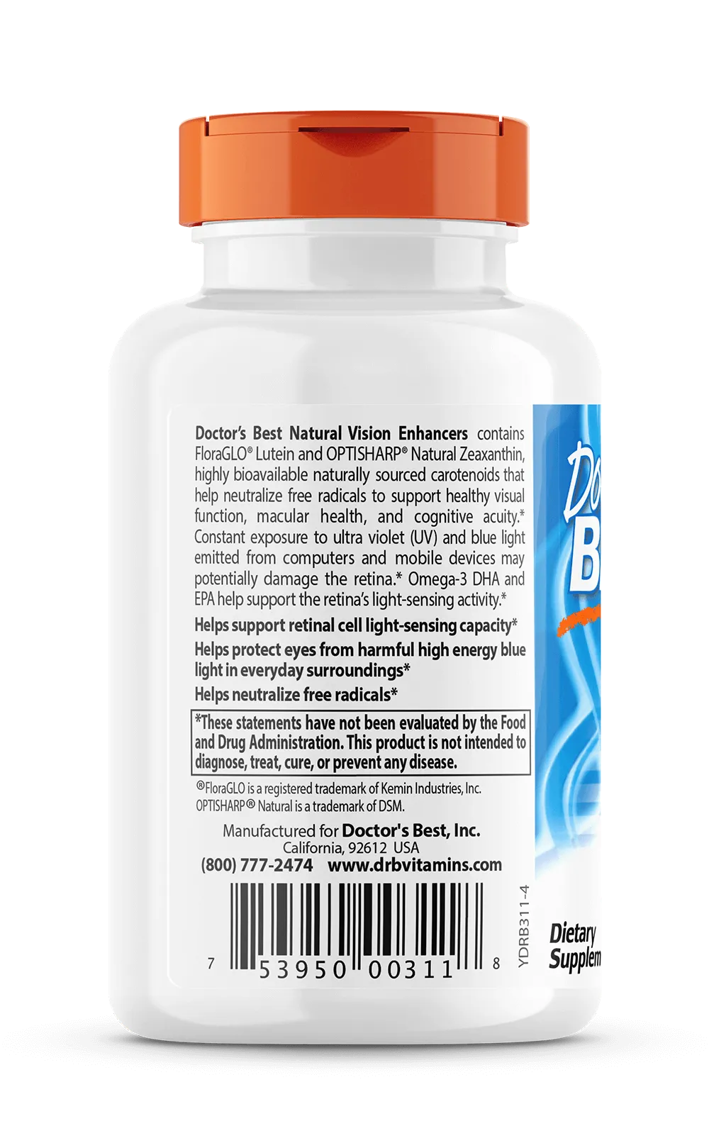 Doctor's Best Natural Vision Enhancers, 60 sgls