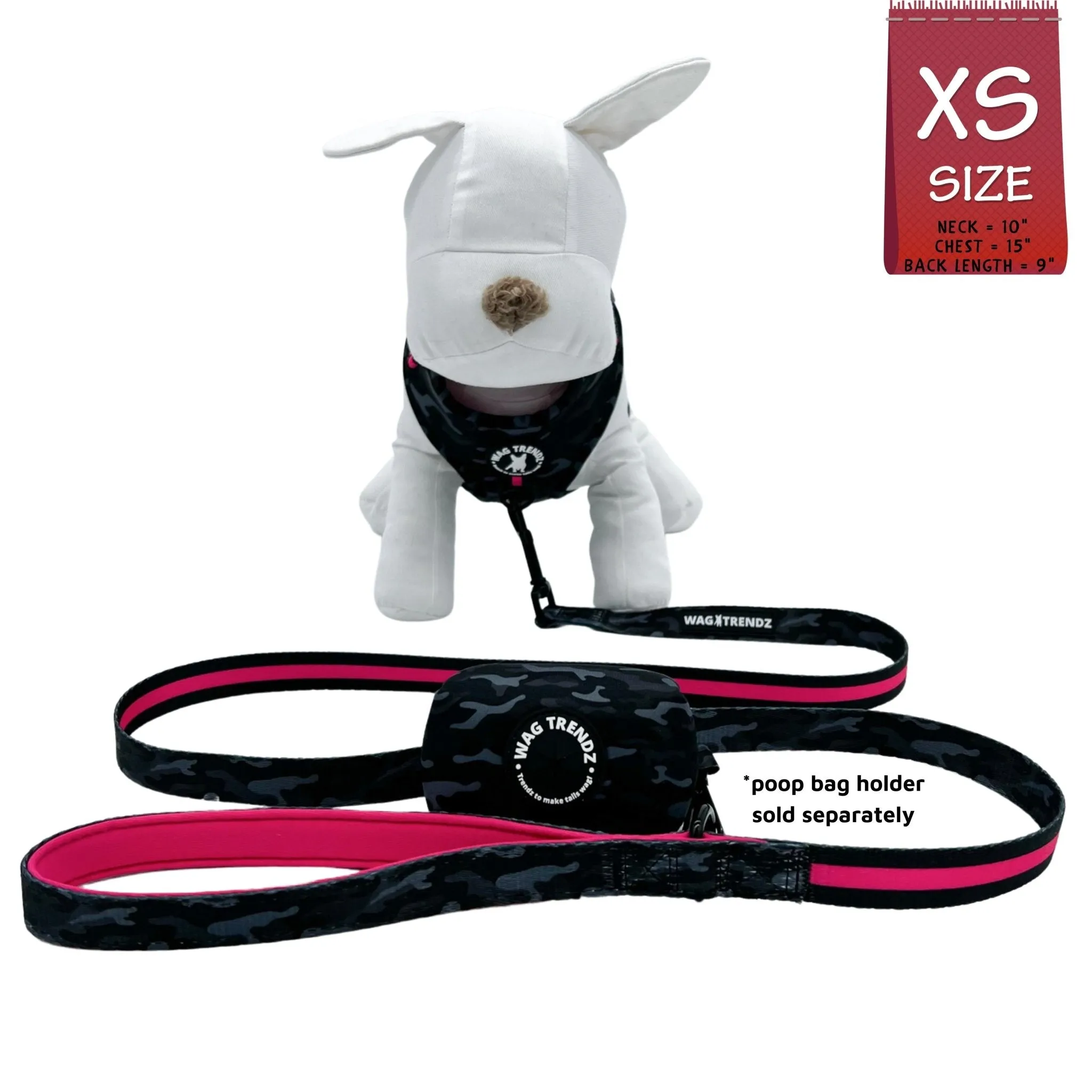 Dog Harness and Leash Set | Camo Chic (SHēk) Pink