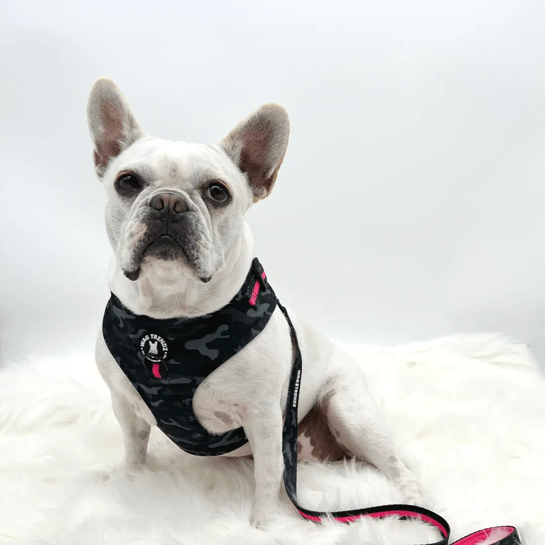 Dog Harness and Leash Set | Camo Chic (SHēk) Pink