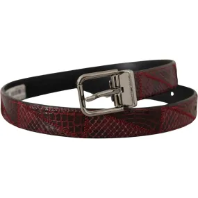 Dolce & Gabbana Elegant Red Exotic Leather Belt