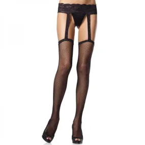 Fishnet Garterbelt Stocking O/S Black