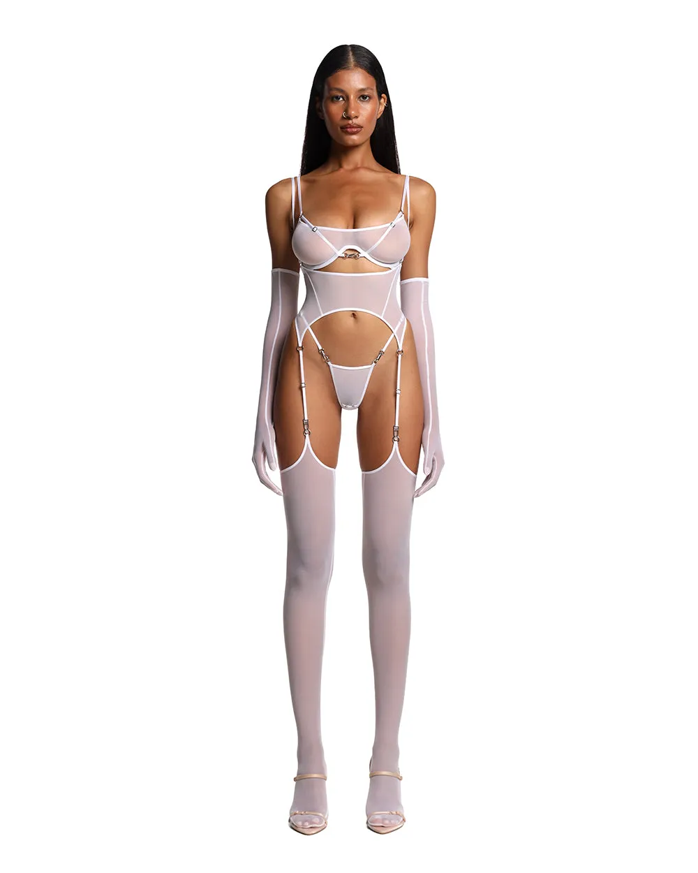 Garter Belt "Imani" White