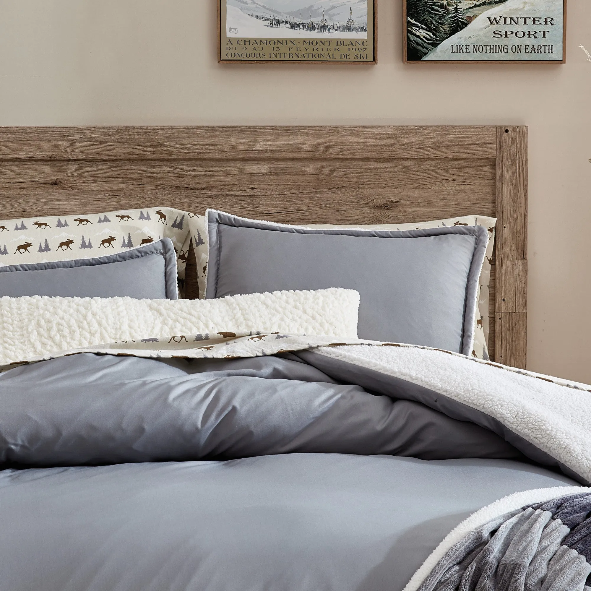 G.H. Bass & Co. Puffer Sherpa Comforter Set