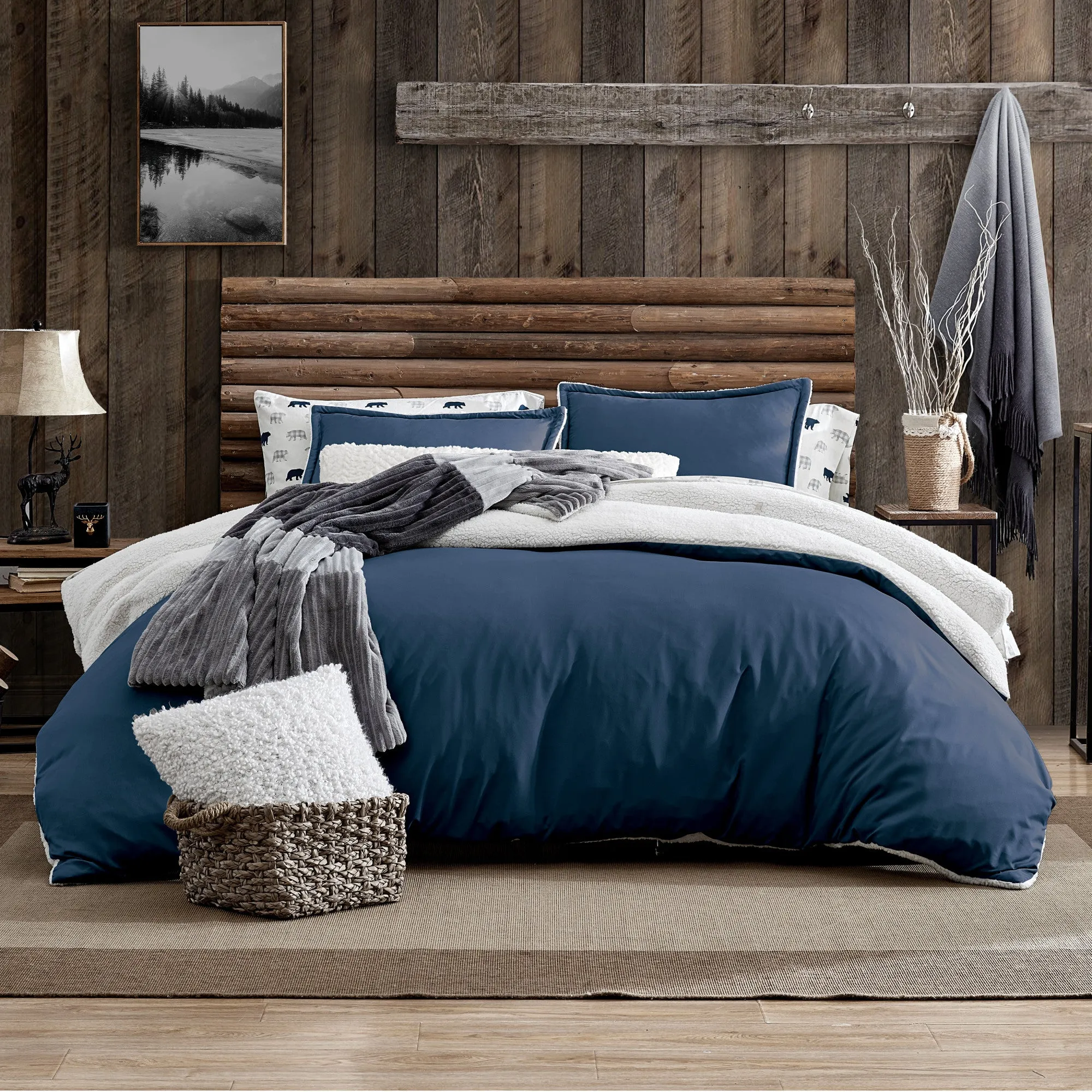 G.H. Bass & Co. Puffer Sherpa Comforter Set