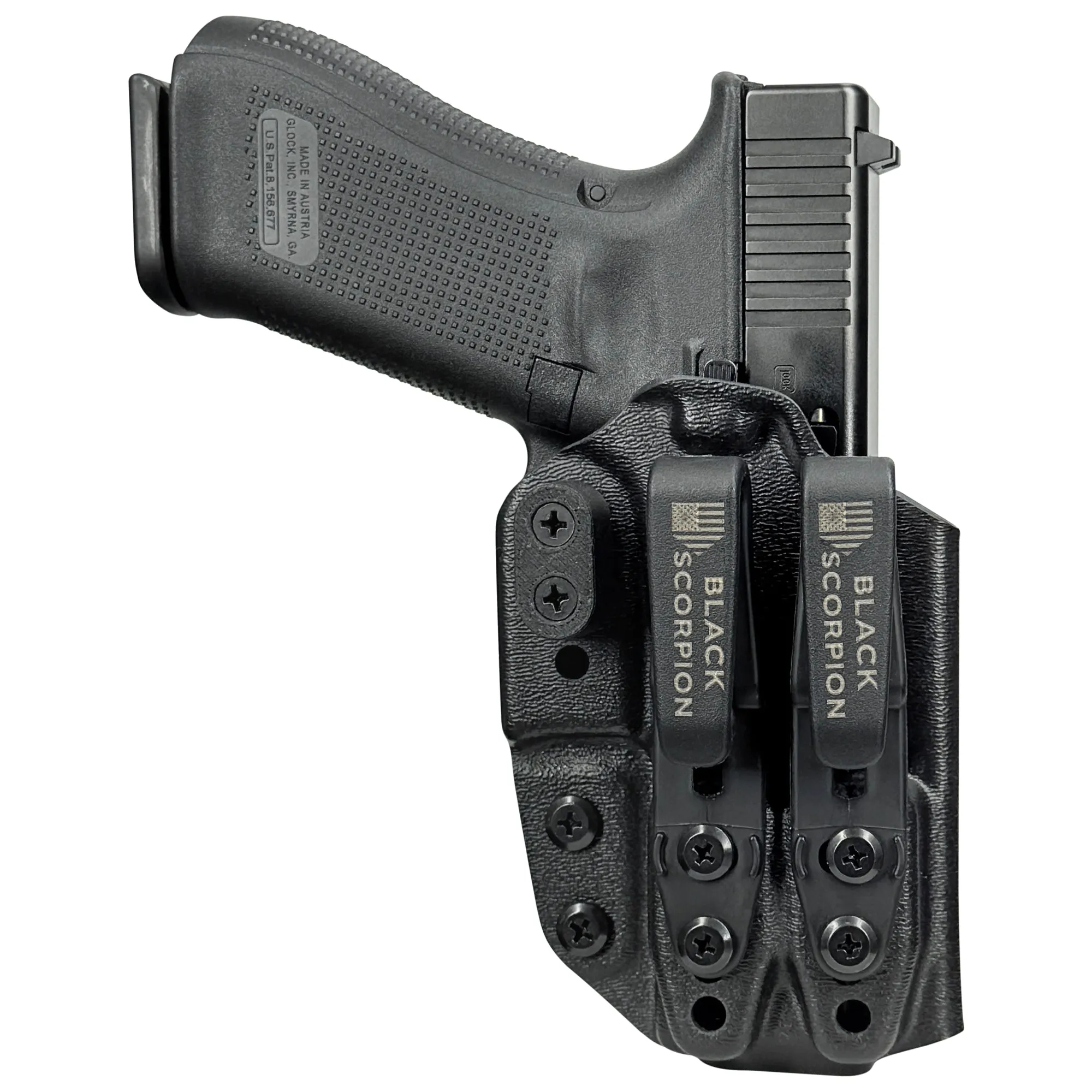 Glock 19, 23, 45 (Gen-5) AIWB Dual Clip X Holster