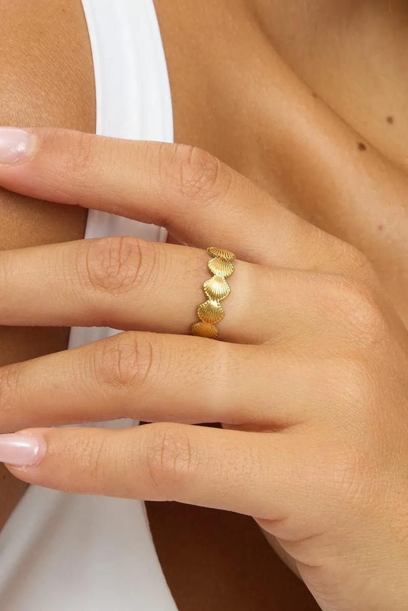 Gold Shell Rings