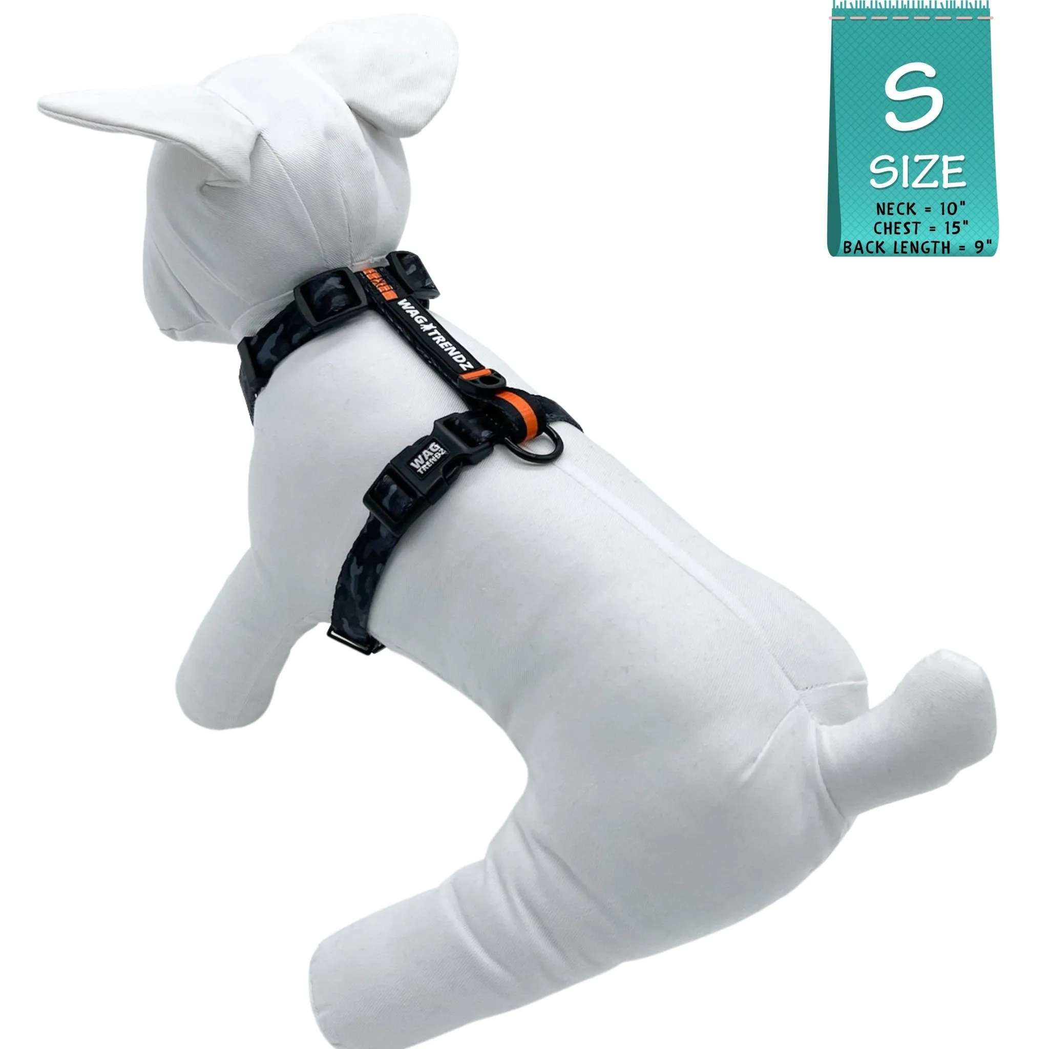 H Dog Harness | Orange Camo Chic (SHēk)