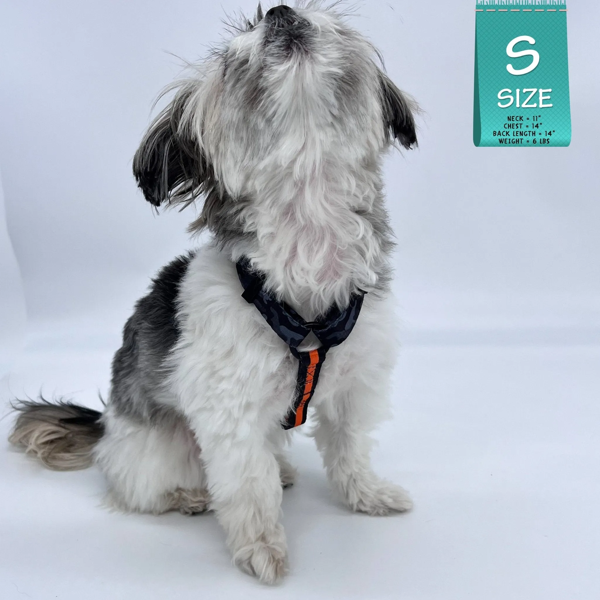 H Dog Harness | Orange Camo Chic (SHēk)