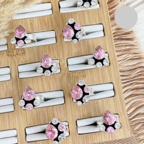 Happy Holidays Crystal Rings