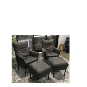 Hugo Steel Armchair - Eastwood Fabric