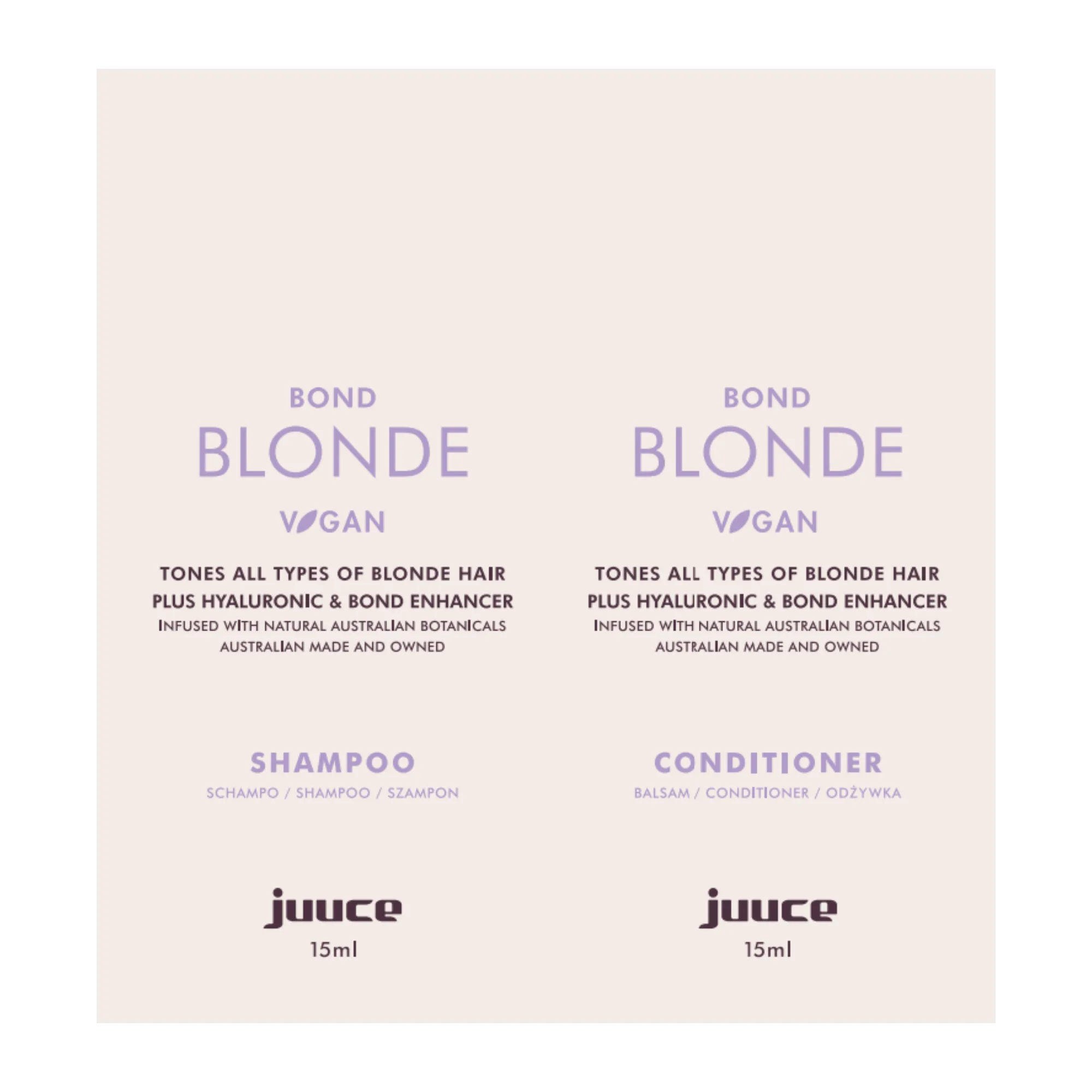 JUUCE Bond Blonde Sachet Duo