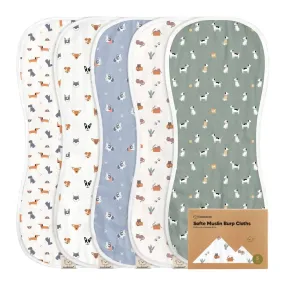 KeaBabies Softe Muslin Burp Cloths - Pets & Paws