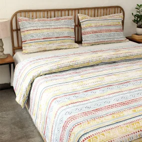 Meghwal Stripe Duvet Cover - Blue