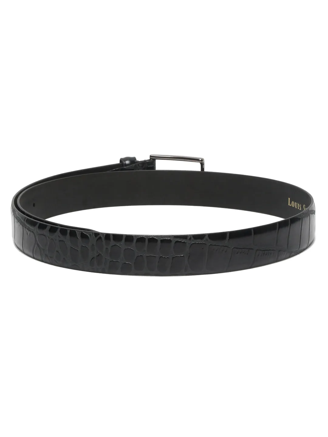 Men's Olive Black Casual Italian Leather Belt For Men
