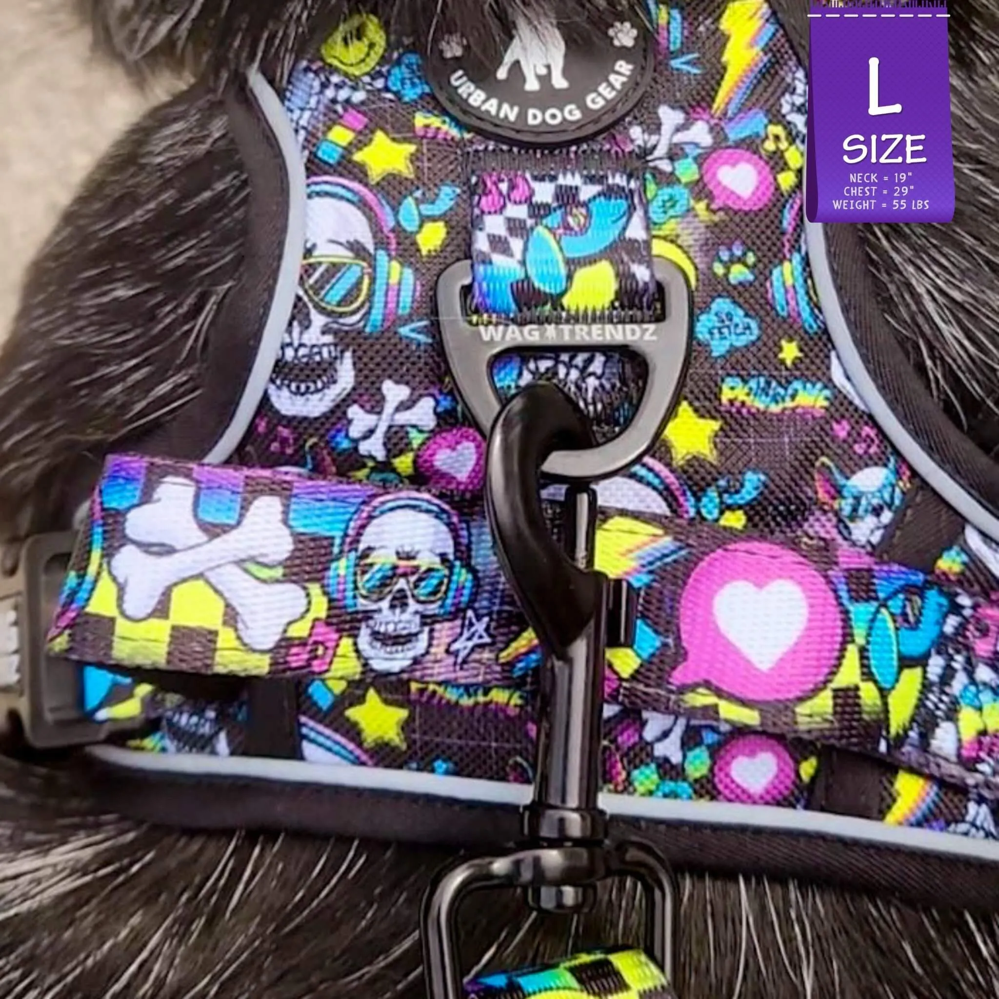 No Pull Dog Harness With Handle | Skull Society