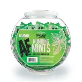 Numb AF Spearmint Flavored Numbing Mints 100-Piece Fishbowl Display