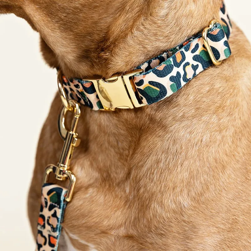 Pink Papyrus Beckett Collar, Leopard