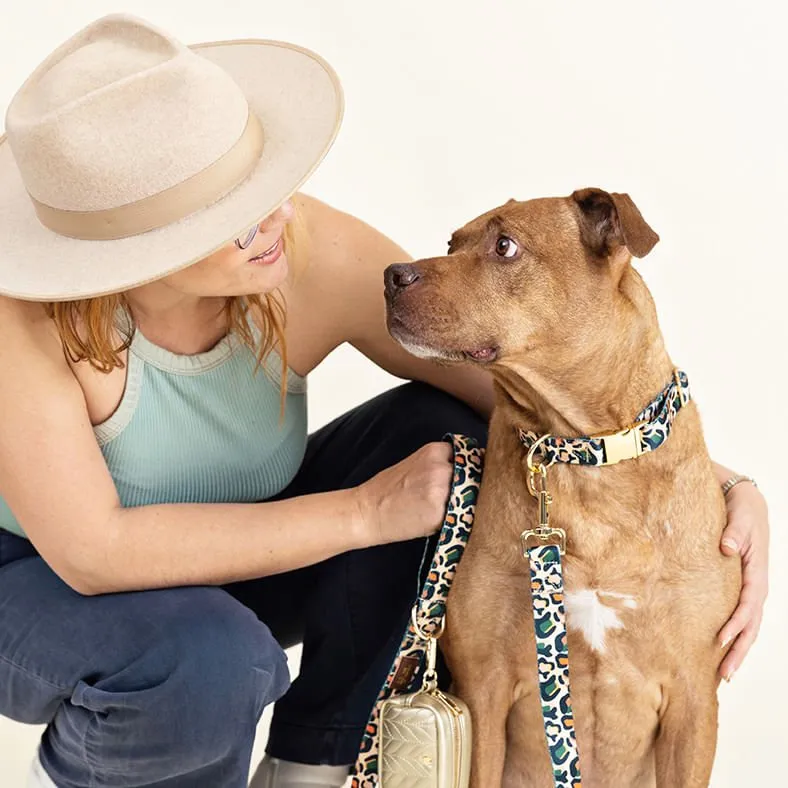 Pink Papyrus Beckett Collar, Leopard