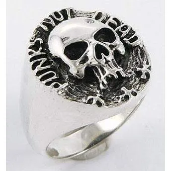 Punk Not Dead Skull Ring