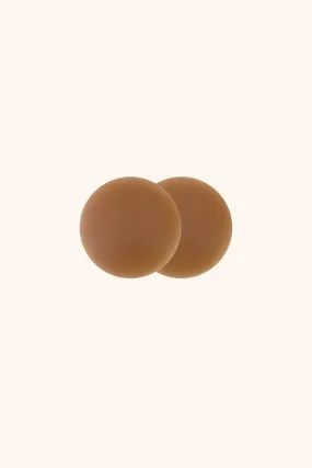 Reusable seamless silicone nipple covers- hazelnut