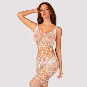 Sexy Cutouts Crotchless Bodystocking Obsessive White