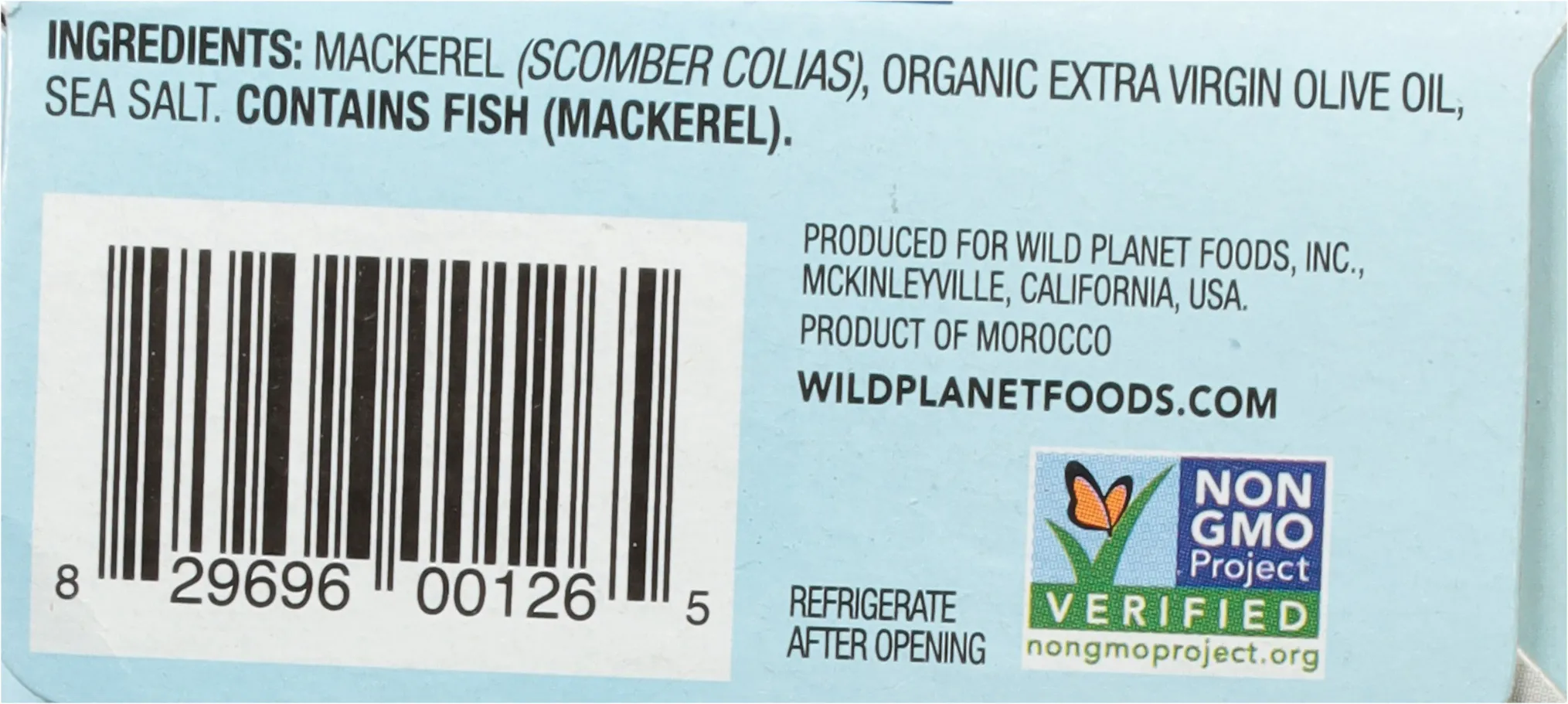 Wild Mackerel Fillets In Extra Virgin Olive Oil