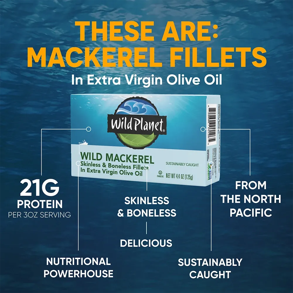 Wild Mackerel Fillets In Extra Virgin Olive Oil