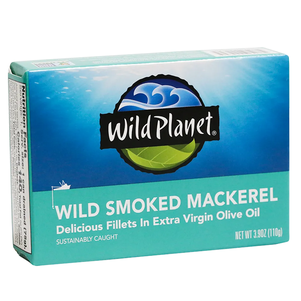 Wild Smoked Mackerel Fillets in Extra Virgin Olive Oil
